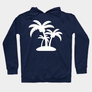 White Coconut Tree Summer Tropic Design Hoodie